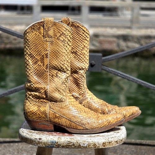 Stivale pelle texano vintage - texano,