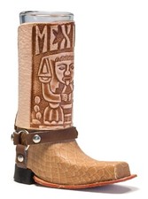 Mini stivale texano in pelle