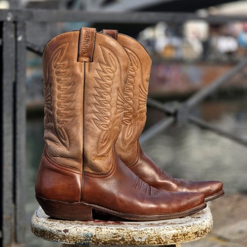 Stivale pelle texano vintage - texano,