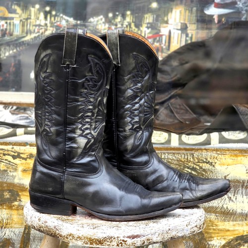 Stivale pelle texano vintage - stivale,