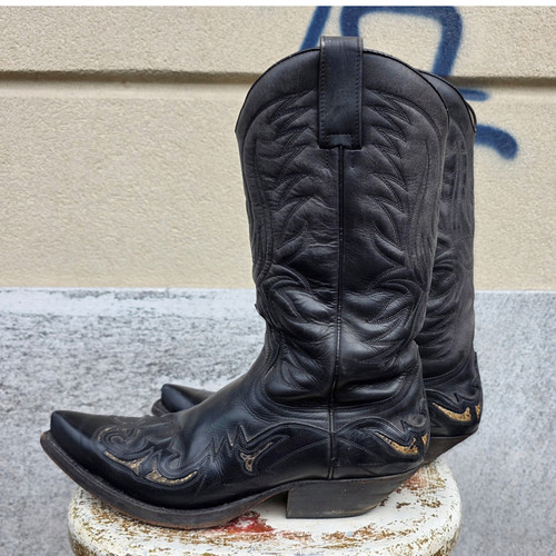 Stivale pelle texano - texano, vintage