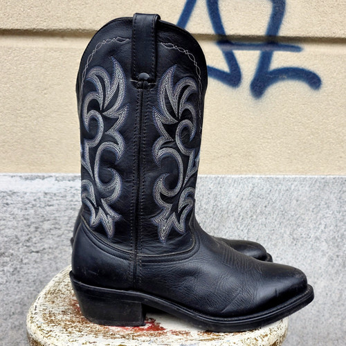 Stivale pelle texano - pelle, vintage